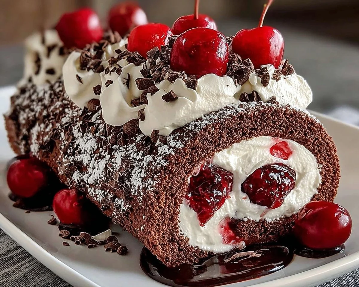Black Forest Cream Roll Cake