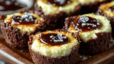 Delicious Blintz Brownie Bites with chocolate and creamy filling