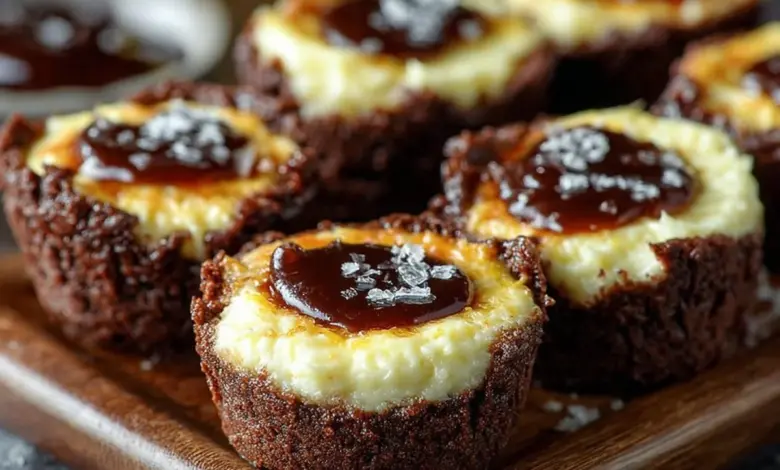 Delicious Blintz Brownie Bites with chocolate and creamy filling