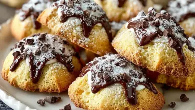 Delicious homemade cannoli cookies with creamy filling and chocolate chips