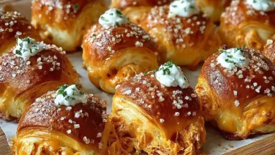 Cheesy Ranch Buffalo Chicken Pretzel Bites on a platter