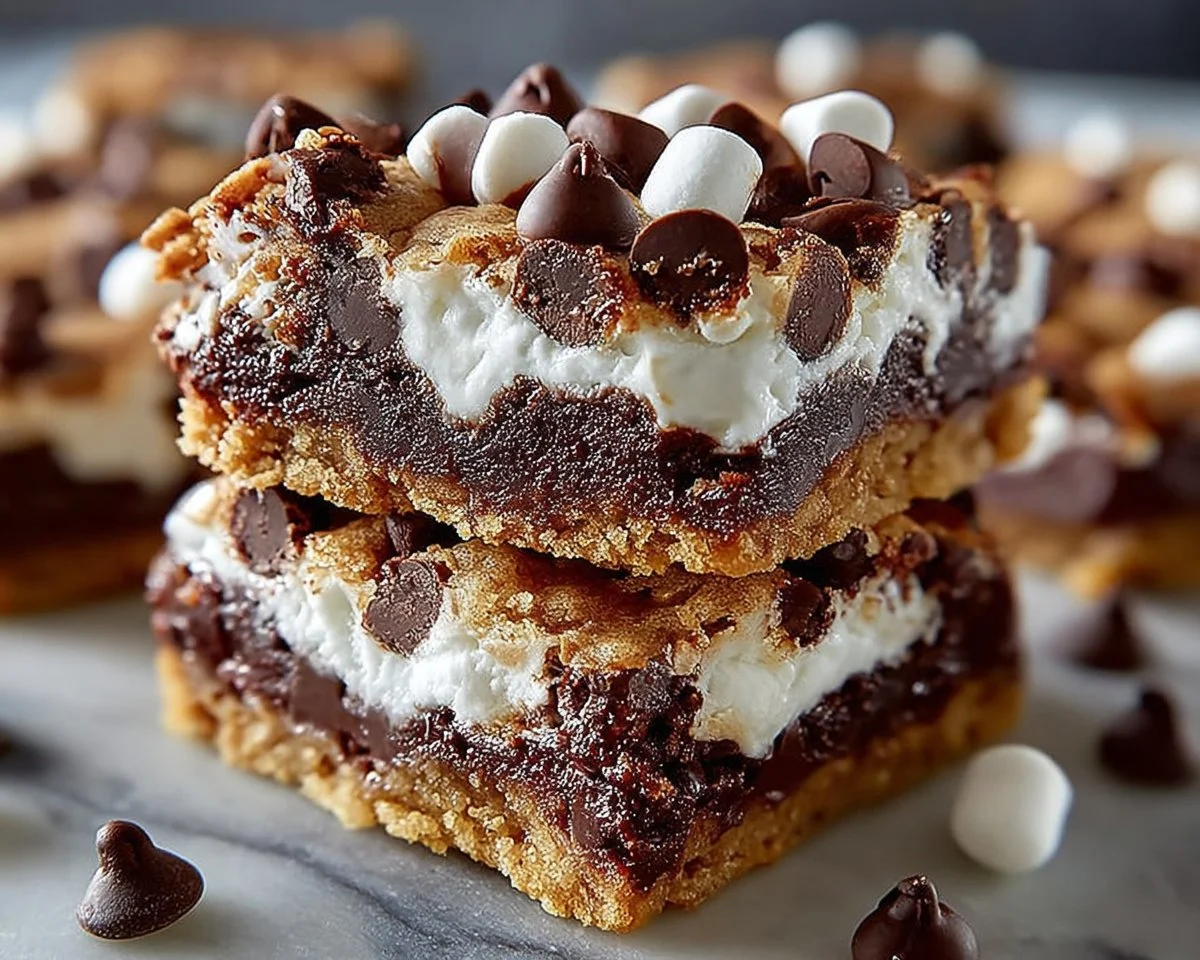 Chocolate Marshmallow Cookie Bars