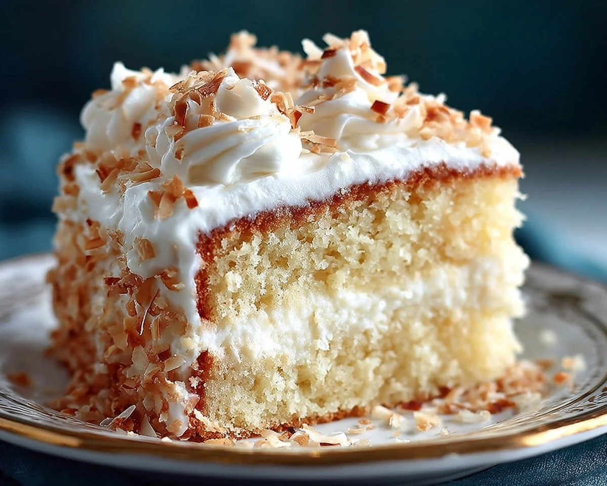 Coconut Cake With Cream Cheese Coconut Frosting