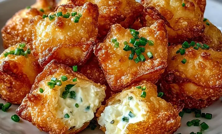 Delicious homemade Crab Rangoon Bombs served with dipping sauce