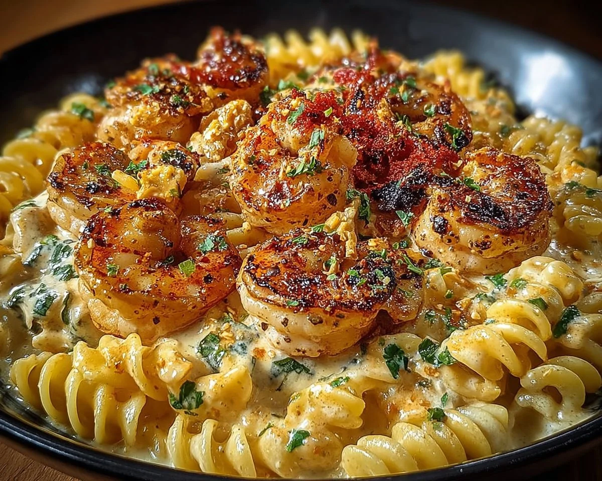 Creamy Cajun Shrimp and Chicken Pasta