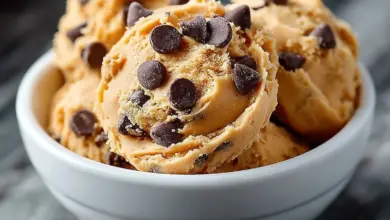 Delicious Greek yogurt cookie dough ready to be enjoyed.