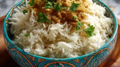 Fluffy Instant Pot Basmati Rice served in a bowl