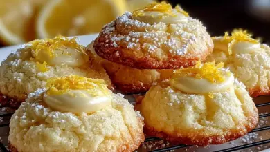 Delicious lemon poundcake cookies with a golden crust and vibrant lemon glaze.