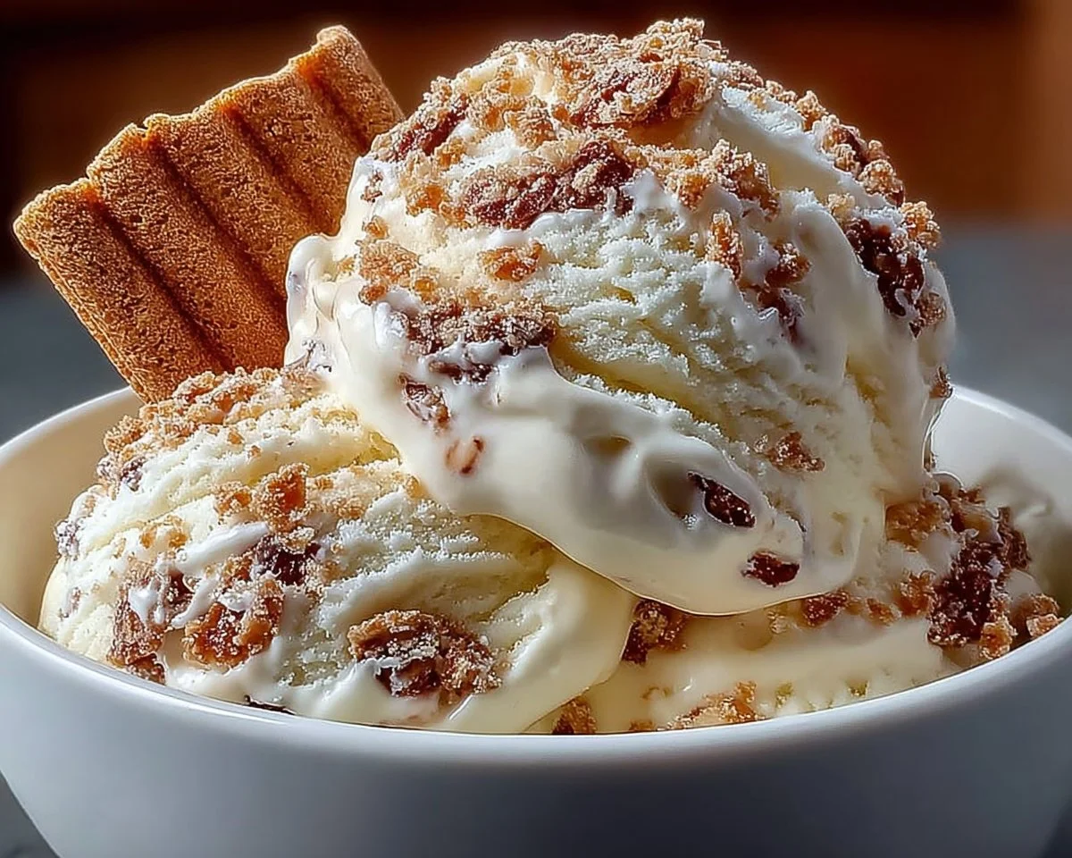 Malted Milk Toffee Crunch Ice Cream