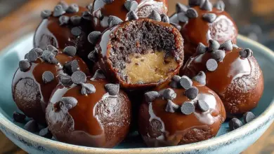 No-bake cottage cheese brownie batter protein bites ready to eat