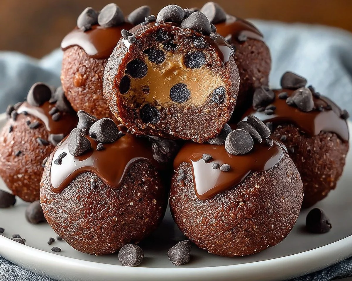 No-Bake Cottage Cheese Brownie Batter Protein Bites