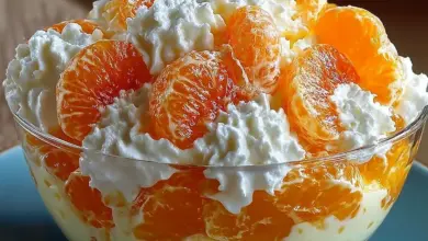 Delicious Orange Dreamsicle Salad with fresh oranges and cream