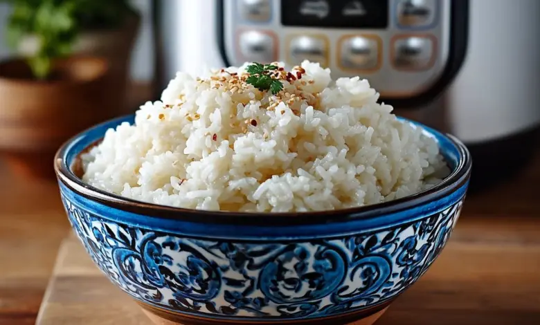 Perfectly cooked Jasmine Rice made in an Instant Pot