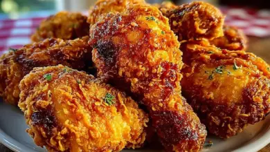 Plate of delicious CopyCat Fried Chicken inspired by Popeye's recipe
