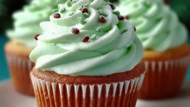 Delicious Shamrock Shake Cupcakes decorated for St. Patrick's Day