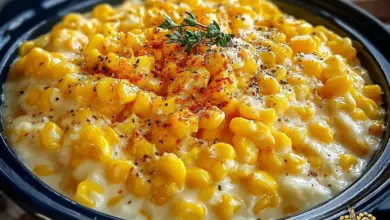 Delicious slow cooker cheddar corn dish served in a bowl