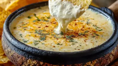 Delicious cheese dip served at a Mexican restaurant