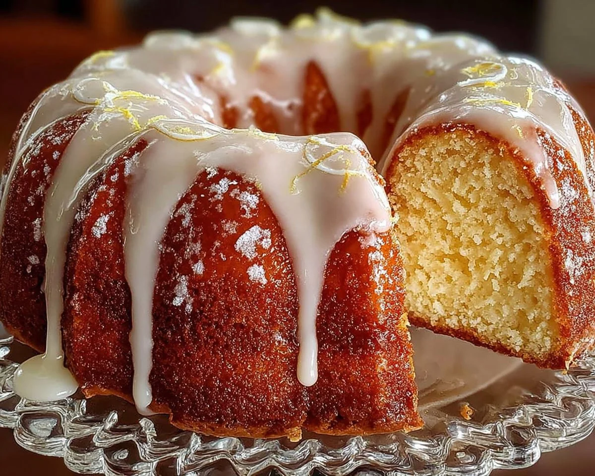 Vanilla Buttermilk Pound Cake with Cream Cheese Glaze