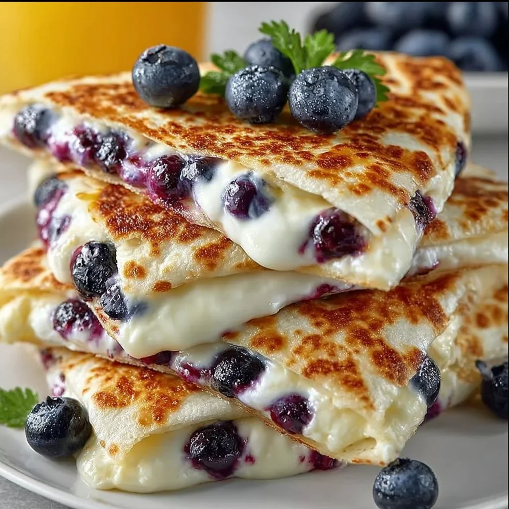 Blueberry Breakfast Quesadillas