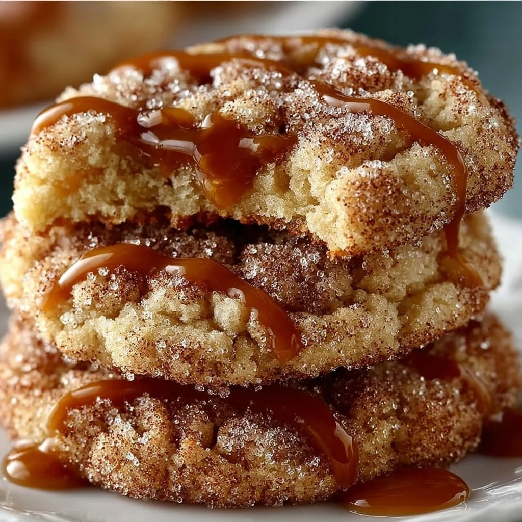Brown Sugar Cinnamon Butter Cookies with Gooey Caramel Centers