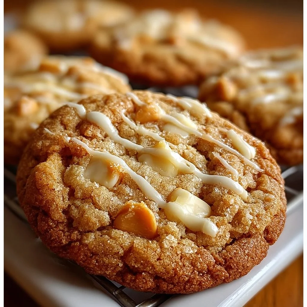 Delicious butterscotch cream fudge cookies stacked on a plate