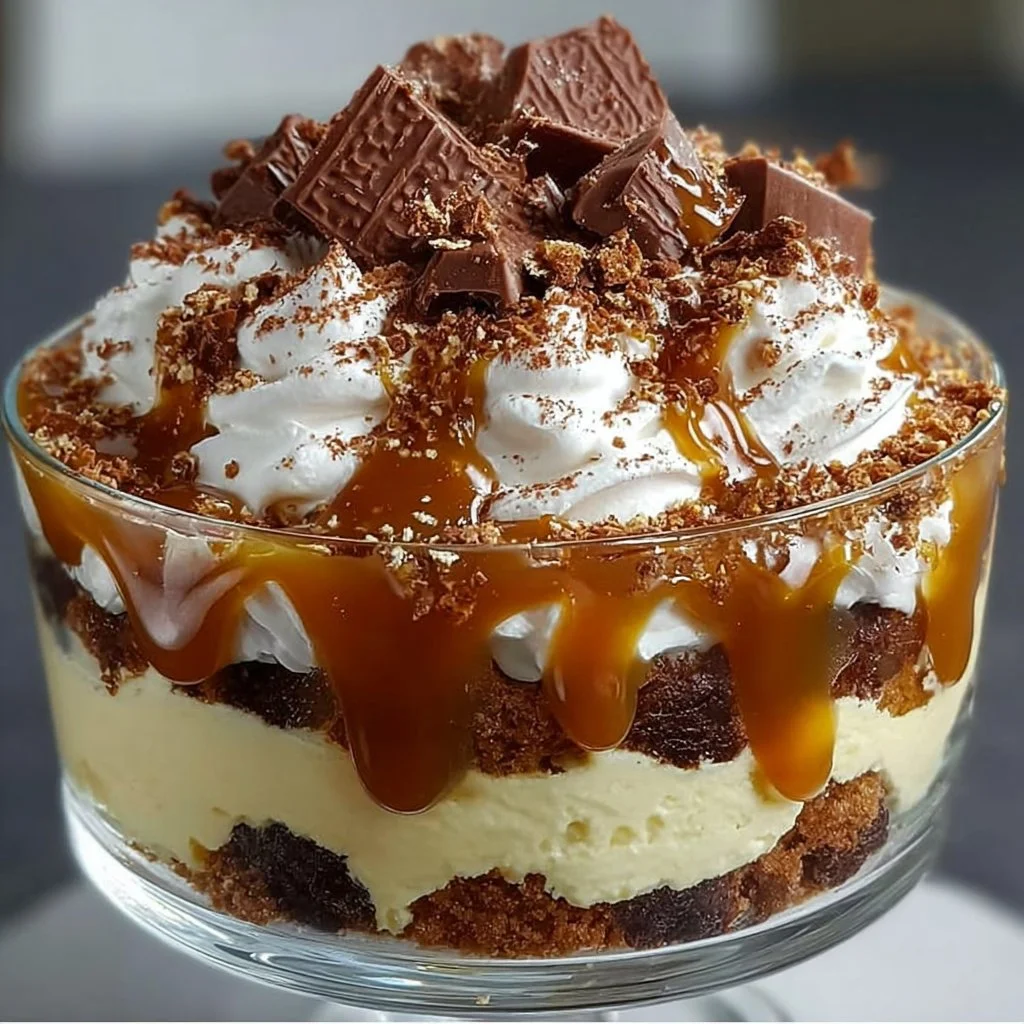 Caramel Cheesecake Brownie Trifle Delight