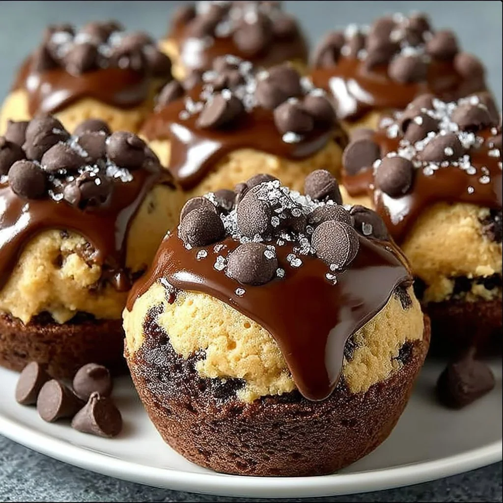 Chocolate Chip Cookie Dough Brownie Bites