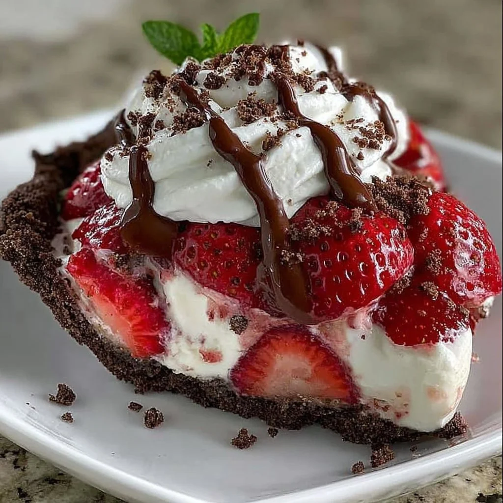 Chocolate Covered Strawberry Pie