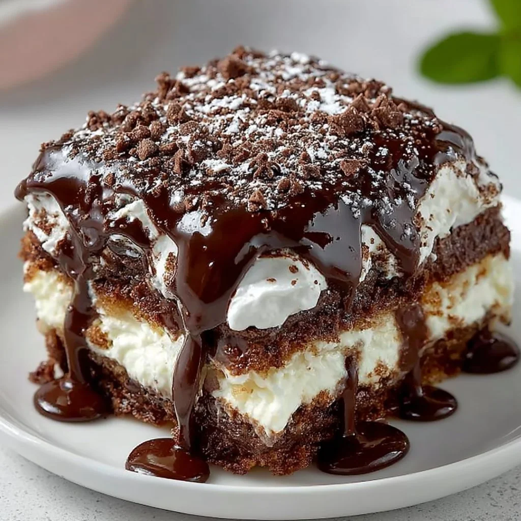 Decadent Brownie Lasagna