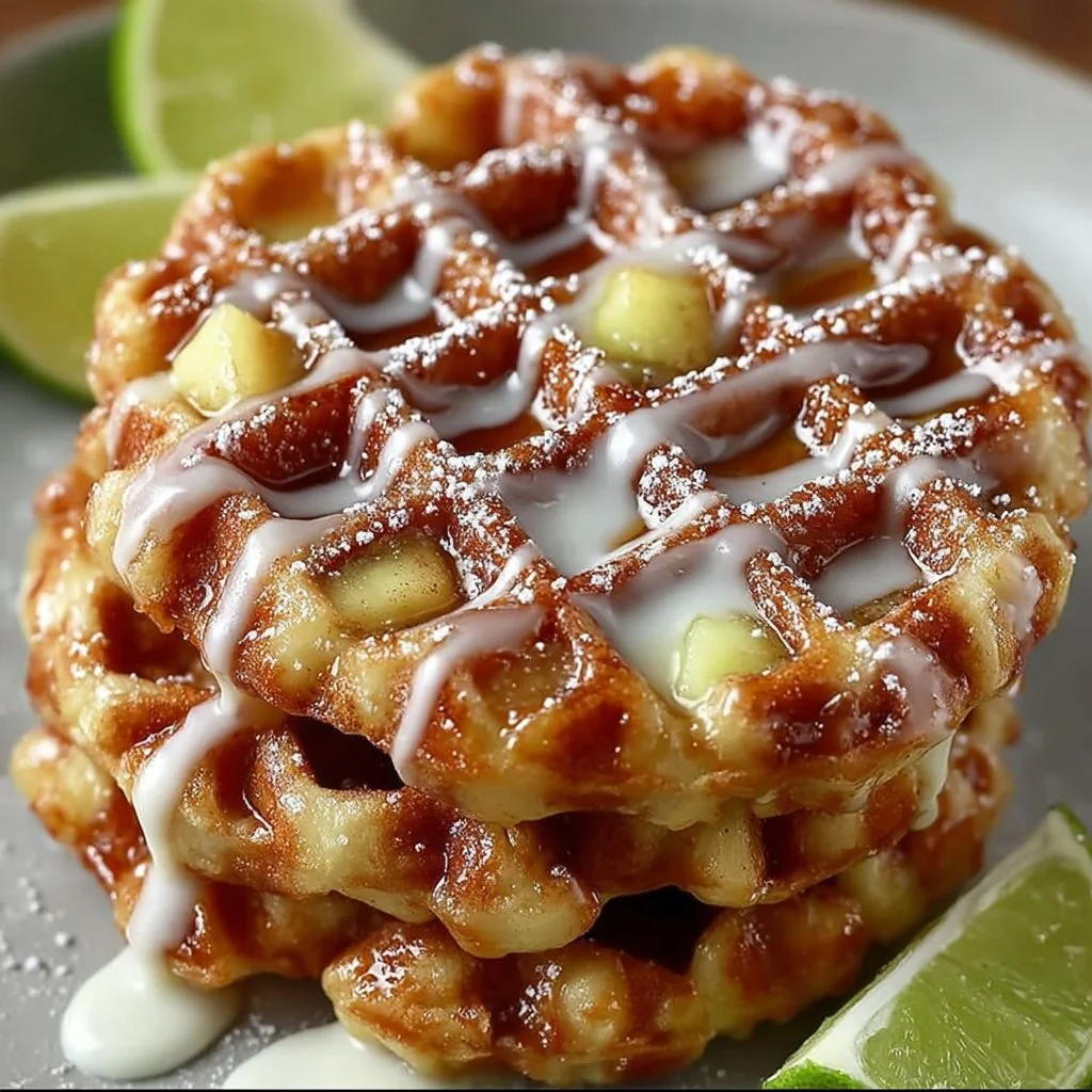 Mini Apple Fritter Waffle Donuts