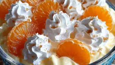 Delicious Orange Dreamsicle Salad with citrus and creamy textures