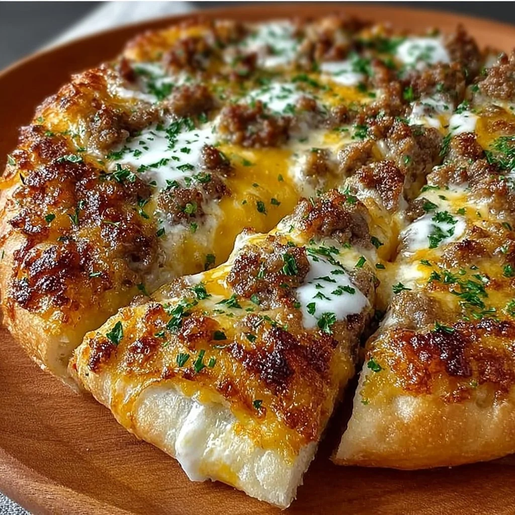Sausage Gravy Breakfast Pizza