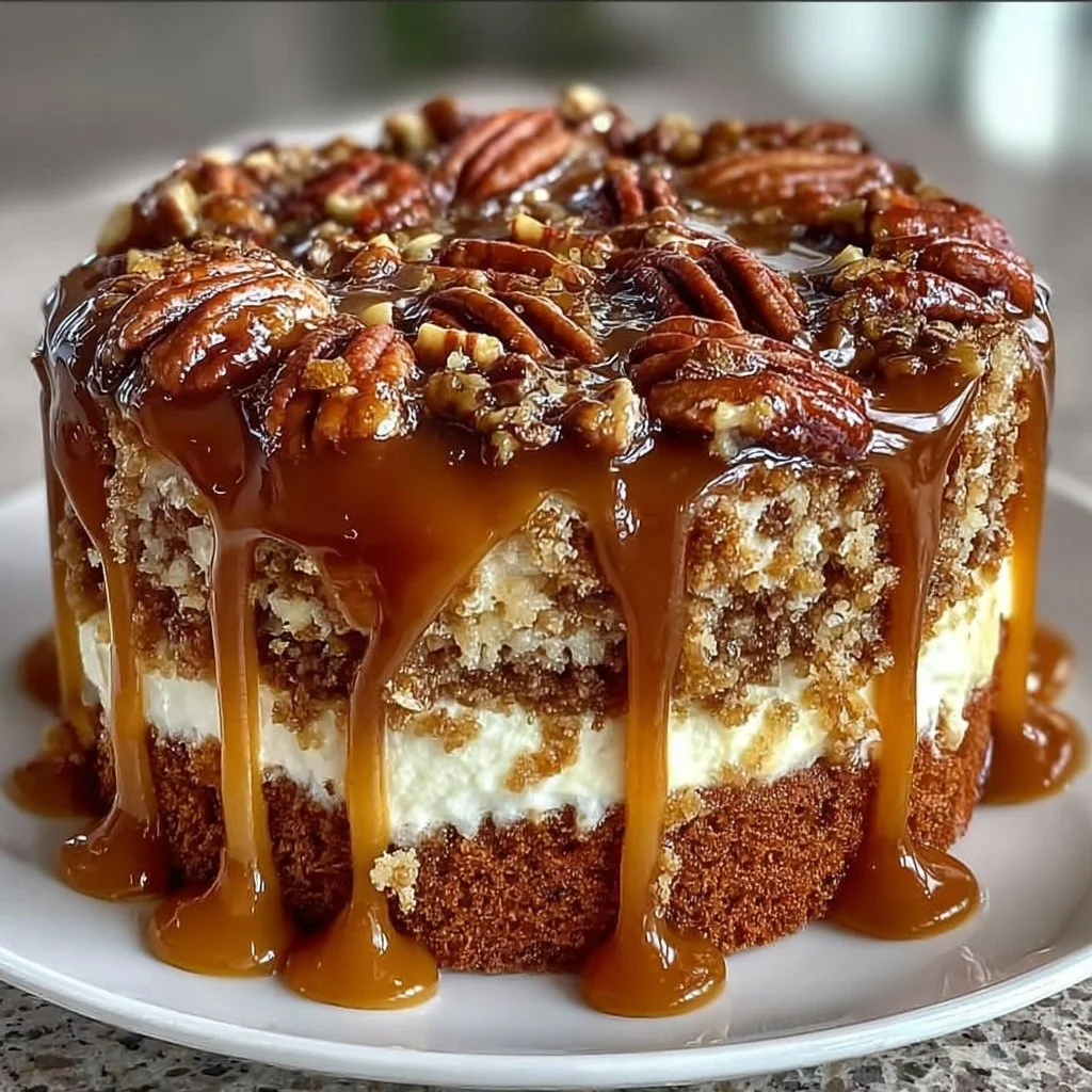 Southern Pecan Caramel Cake