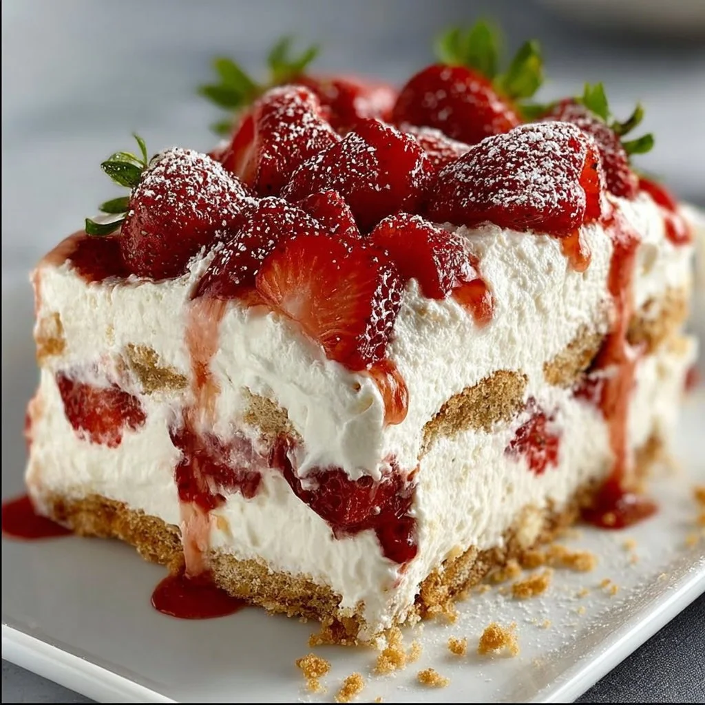 Strawberry Cream Cheese Icebox Cake