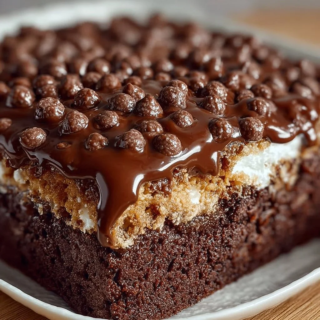 Viral Lazy Cat Choco Crunch Cake with chocolate layers and crunchy toppings