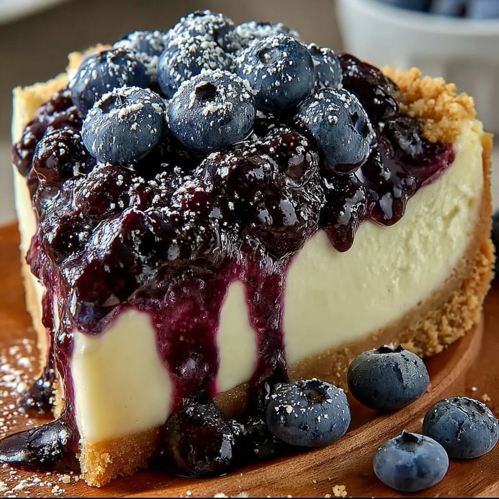 White Chocolate Blueberry Cheesecake