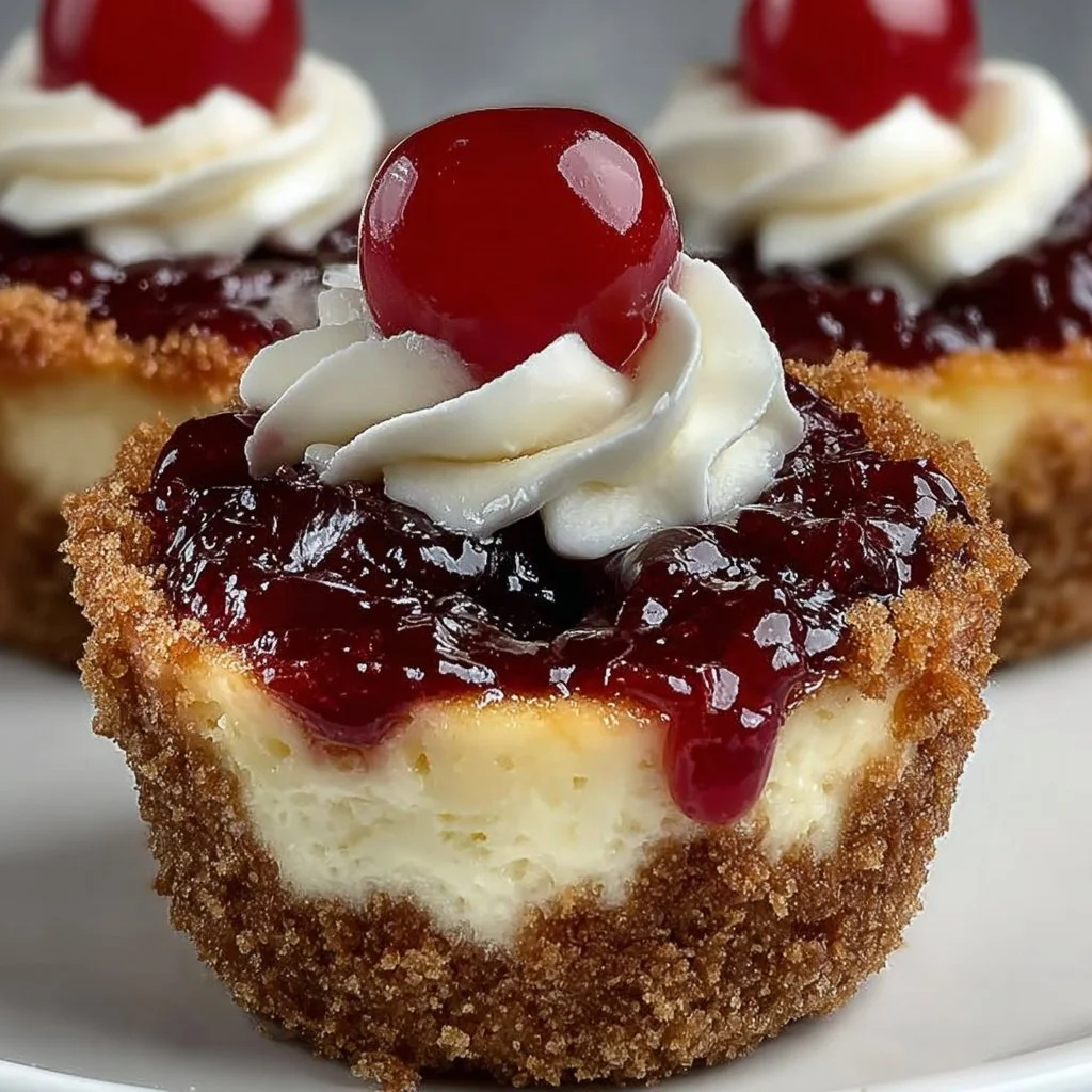 Cherry Cheesecake Cupcake Bites