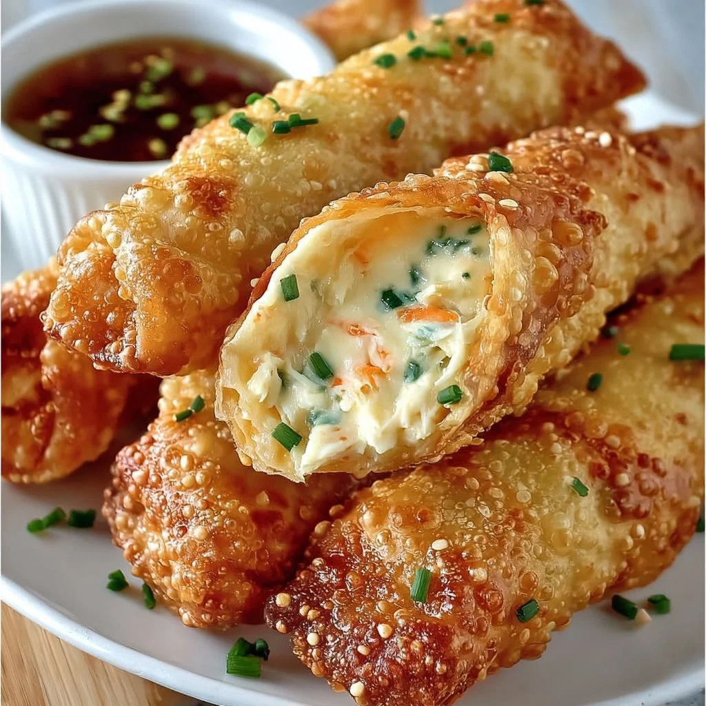 Crab Rangoon Egg Rolls