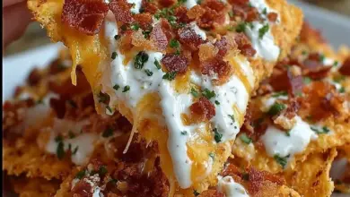 Cream Cheese and Bacon Stuffed Doritos ready to be served as a tasty snack.