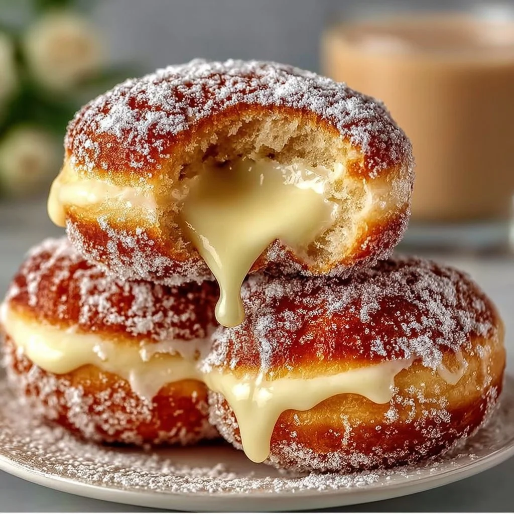 Cream-Filled Custard Doughnuts (Boston Cream–Style)