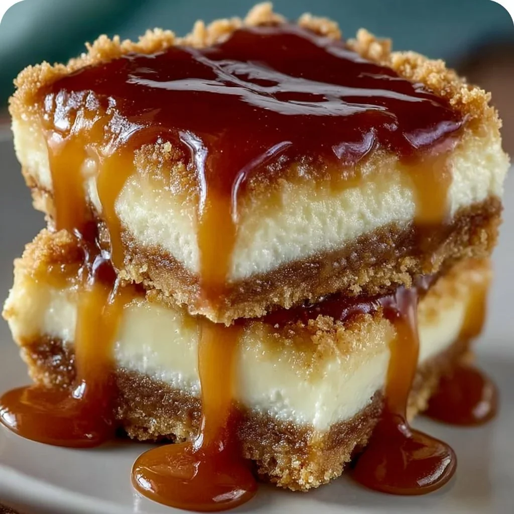 Creamy Caramel Cheesecake Bars