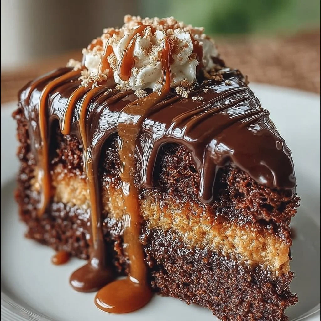 Decadent Caramel Chocolate Cake