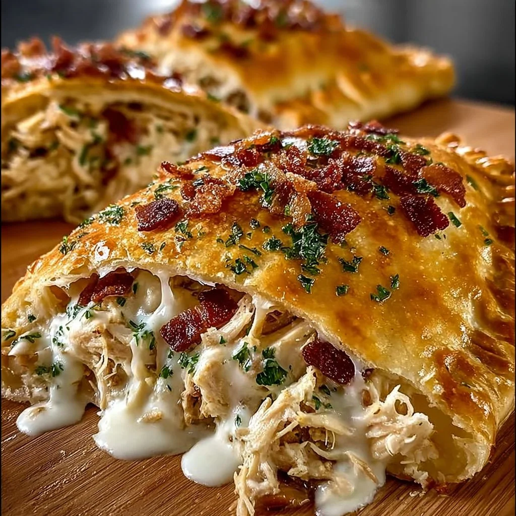 Delicious Chicken Bacon Ranch Calzone