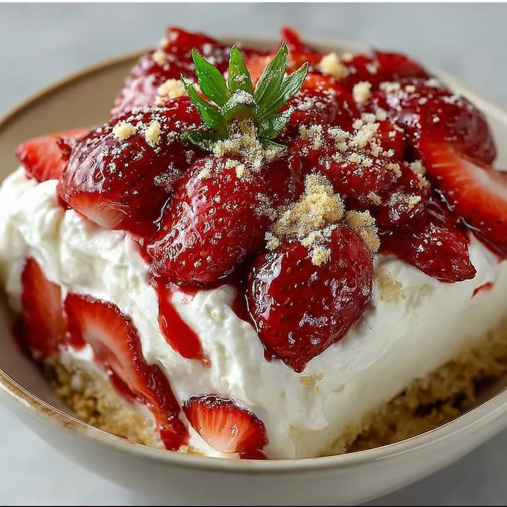 No-Bake Strawberry Shortcake Dessert