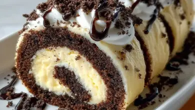 Oreo Cream Cheese Cheesecake Sushi Roll showcasing a unique dessert sushi creation.