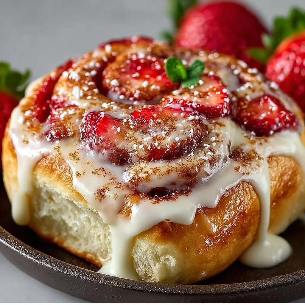 Strawberry Cheesecake Cinnabon Rolls