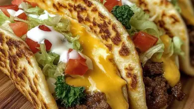 Tortilla burgers recipe featuring smash burger tacos served with toppings.